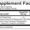 ortho-bergamot-label nutrition label ingredients supplement facts New Jersey