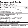 milk-thistle-facts nutrition label ingredients supplement facts New Jersey