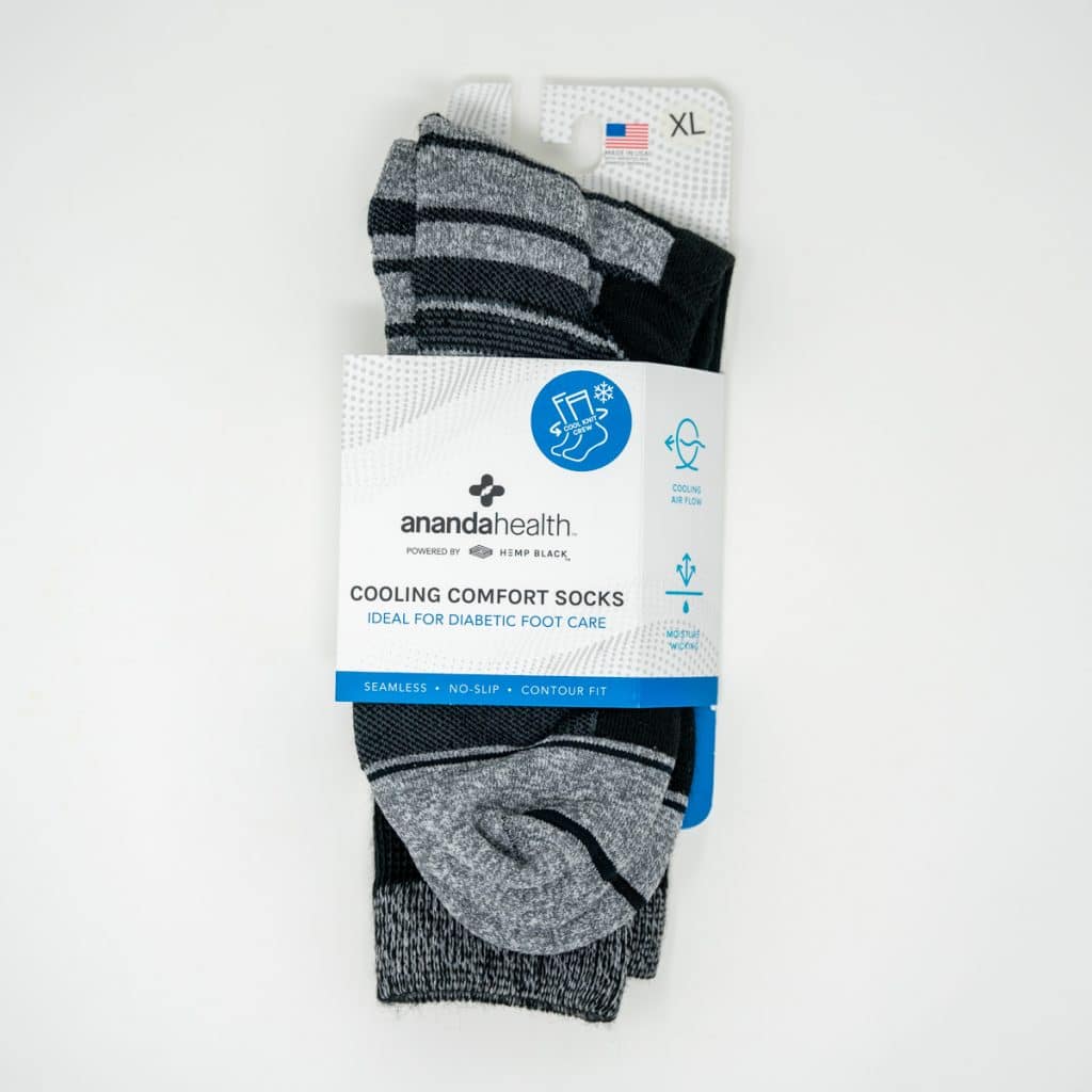 Ananda Professional Cooling Comfort Hemp-Infused Socks - Gaspar's Best