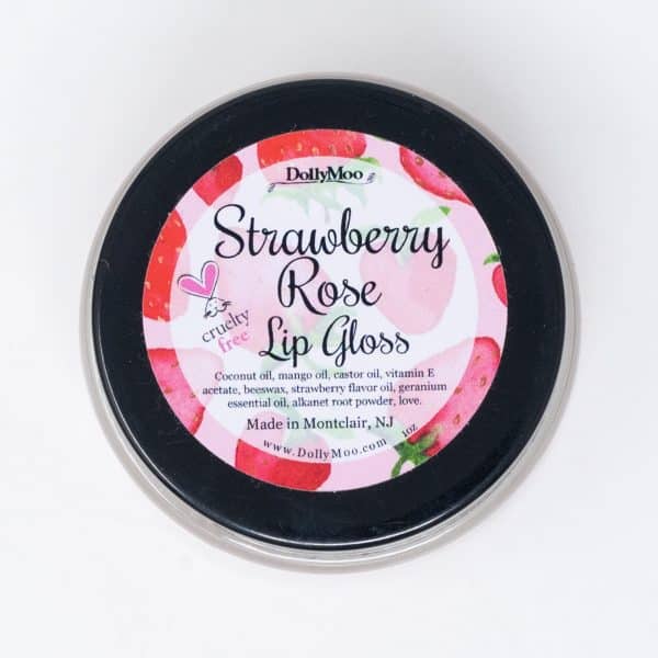 DollyMoo strawberry rose lip gloss cruelty free New Jersey